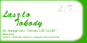 laszlo tokody business card